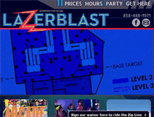 Tablet Screenshot of lazerblastarcade.com